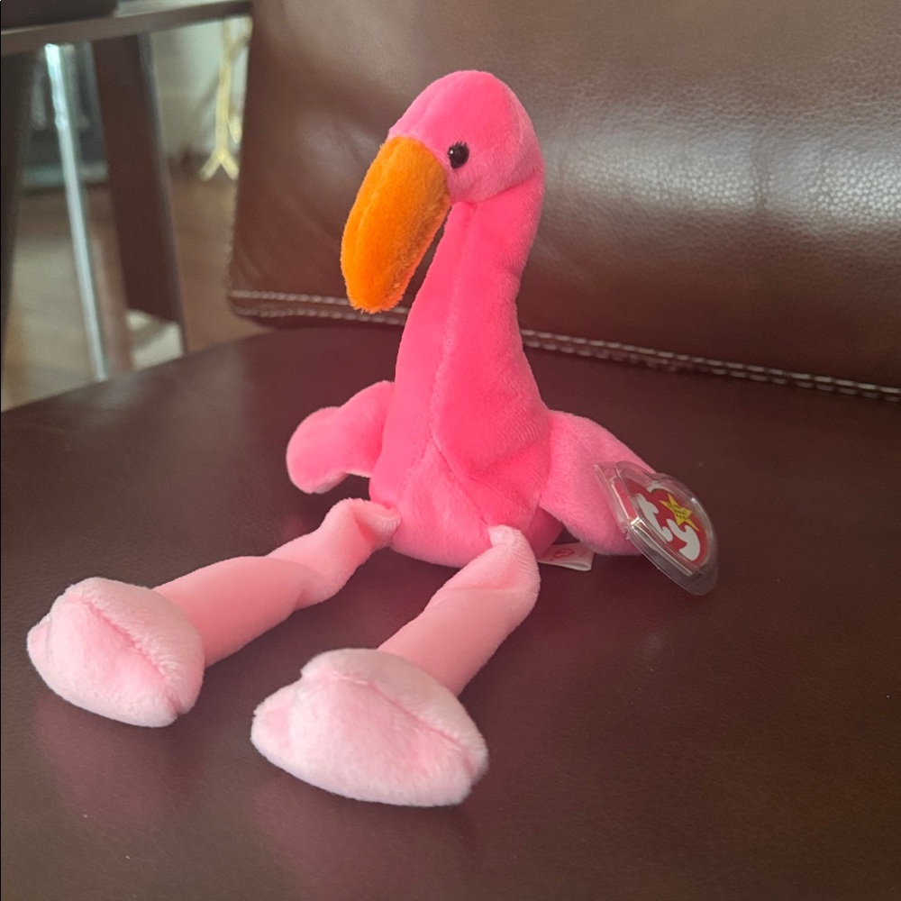 Ty Original Beanie Baby “Pinky” the Flamingo 🦩 Retired Vintage Stuffed Plush